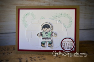 COOKIE CUTTER ESKIMO | Stampin Up Demonstrator Linda Cullen | Crafty Stampin’ | Purchase your Stampin’ Up Supplies | Cookie Cutter Christmas stamp set | Star of Light stamp set