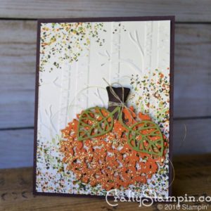 THOUGHTFUL BRANCHES PUMPKIN CARD | Stampin Up Demonstrator Linda Cullen | Crafty Stampin’ | Purchase your Stampin’ Up Supplies | Thoughtful Branches stamp set | Gorgeous Grunge stamp set
