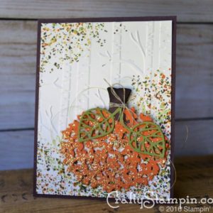 THOUGHTFUL BRANCHES PUMPKIN CARD | Stampin Up Demonstrator Linda Cullen | Crafty Stampin’ | Purchase your Stampin’ Up Supplies | Thoughtful Branches stamp set | Gorgeous Grunge stamp set