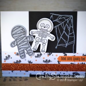 COOKIE CUTTER HALLOWEEN FUN | Stampin Up Demonstrator Linda Cullen | Crafty Stampin’ | Purchase your Stampin’ Up Supplies | Cookie Cutter Halloween Stamp Set | Ghoulish Grunge Stamp set