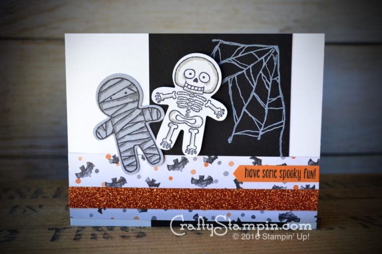 COOKIE CUTTER HALLOWEEN FUN | Stampin Up Demonstrator Linda Cullen | Crafty Stampin’ | Purchase your Stampin’ Up Supplies | Cookie Cutter Halloween Stamp Set | Ghoulish Grunge Stamp set