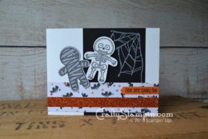 COOKIE CUTTER HALLOWEEN FUN | Stampin Up Demonstrator Linda Cullen | Crafty Stampin’ | Purchase your Stampin’ Up Supplies | Cookie Cutter Halloween Stamp Set | Ghoulish Grunge Stamp set