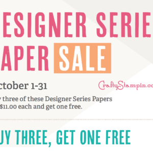 Designer Series Paper SALE | Stampin Up Demonstrator Linda Cullen | Crafty Stampin’ | Purchase your Stampin’ Up Supplies