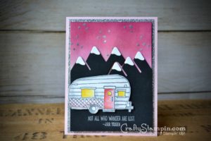 ULTIMATE PINK BLOG HOP | Stampin Up Demonstrator Linda Cullen | Glamping Greetings Stamp set | Outdoor Adventures Framelits