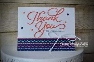 Sale-a-Bration Thank You So Very Much | Stampin Up Demonstrator Linda Cullen | Crafty Stampin’ | Purchase your Stampin’ Up Supplies | So Very Much Stamp Set | Carried Away DSP