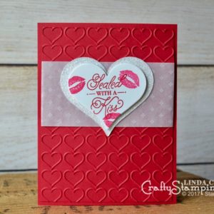 Sealed with A Kiss | Stampin Up Demonstrator Linda Cullen | Crafty Stampin’ | Purchase your Stampin’ Up Supplies | Sealed with Love Stamp Set | Sweet & Sassy Framelits Dies | Sending Love Glassine