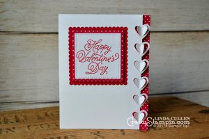 Happy Valentines Day - Love Notes | Stampin Up Demonstrator Linda Cullen | Crafty Stampin’ | Purchase your Stampin’ Up Supplies | Sealed with Love Stamp Set | Love Notes Framelits Dies | Sending Love DSP Stack