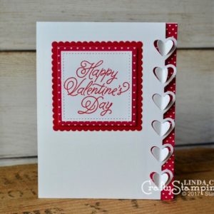 Happy Valentines Day - Love Notes | Stampin Up Demonstrator Linda Cullen | Crafty Stampin’ | Purchase your Stampin’ Up Supplies | Sealed with Love Stamp Set | Love Notes Framelits Dies | Sending Love DSP Stack