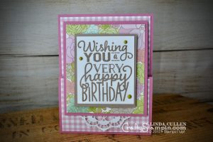 Stamp It Group Birthday Blog Hop | Stampin Up Demonstrator Linda Cullen | Crafty Stampin’ | Purchase your Stampin’ Up Supplies | Big on Birthdays Stamp Set | #IMBRINGINGBIRTHDAYSBACK | Succulent Garden DSP