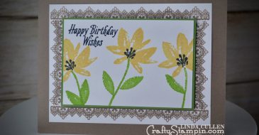 Sale-a-Bration Avant Garden Happy Birthday | Stampin Up Demonstrator Linda Cullen | Crafty Stampin’ | Purchase your Stampin’ Up Supplies | Avant Garden Stamp Set | Delicate Details stamp set
