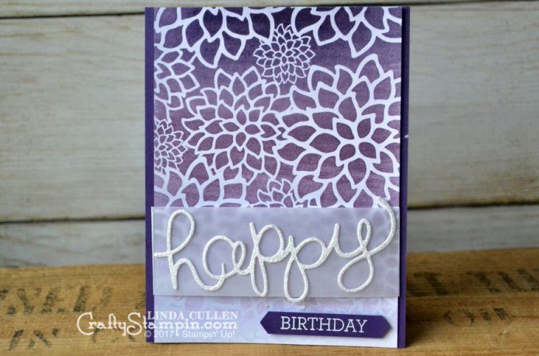 Ombre Birthday using Sponge Brayer