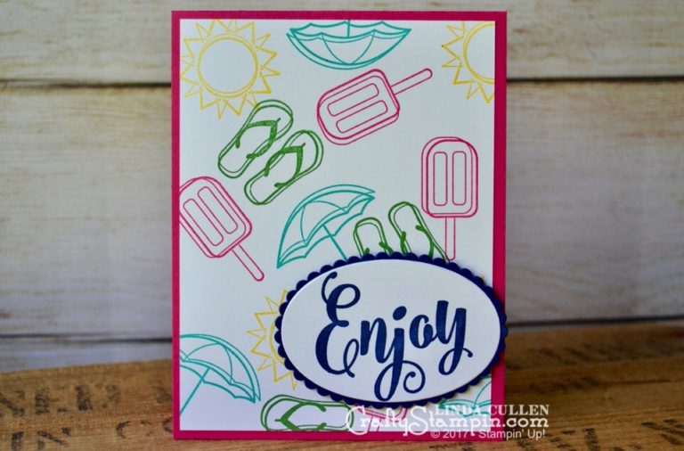 Day at the Beach – Last minute stamping with retiring products