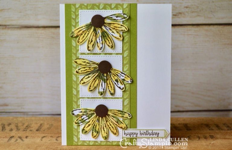 Coneflower Daisy from Delightful Daisy Suite | Stampin Up Demonstrator Linda Cullen | Crafty Stampin’ | Purchase your Stampin’ Up Supplies | Daisy Delight Stamp Set | Delightful Daisy Designer Series Paper | Daisy Punch
