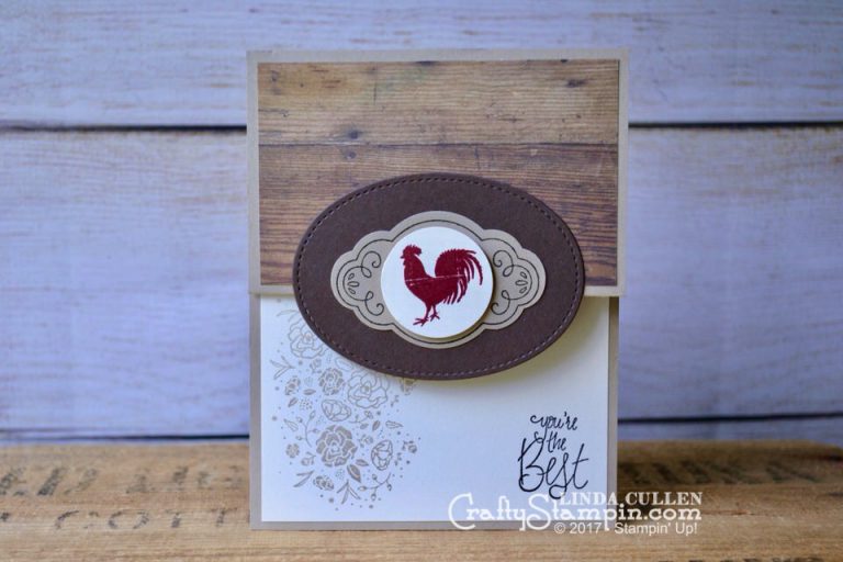 Rustic Wood Words Z-Fold CASED card