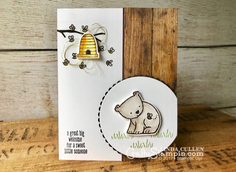 Coffee & Crafts Class: A Little Wild | Stampin Up Demonstrator Linda Cullen | Crafty Stampin’ | Purchase your Stampin’ Up Supplies | A Little Wild Stamp Set | Little Ones Framelits | Wood Textures Designer Series Paper