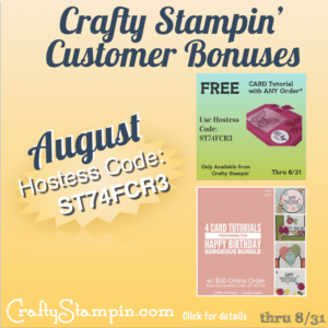 August 2017 Customer Sales Specials Tutorials - Crafty Stampin - Linda Cullen