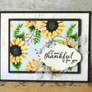 Painted Autumn Thankful For You | Stampin Up Demonstrator Linda Cullen | Crafty Stampin’ | Purchase your Stampin’ Up Supplies | Painted Harvest Stamp Set | Painted Autumn Designer Series Paper | Layered Leaves Embossing Folder | Leaf Punch