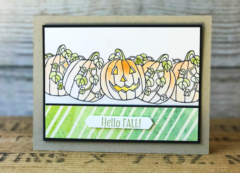 Seasonal Chums Pumpkin Patch | Stampin Up Demonstrator Linda Cullen | Crafty Stampin’ | Purchase your Stampin’ Up Supplies | Seasonal Chums Stamp Set | Painted Autumn Designer Series Paper Stack | Classic Label Punch | Merry Cafe stamp set