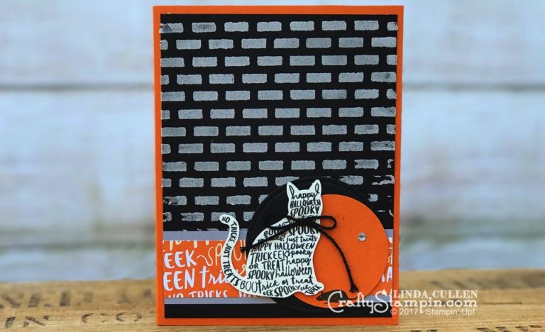 Spooky Cat Brick Wall Embossing Paste