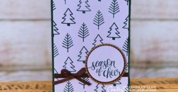 Watercolor Christmas Green | Stampin Up Demonstrator Linda Cullen | Crafty Stampin’ | Purchase your Stampin’ Up Supplies | Watercolor Christmas Stamp Set | Layering Circle Frameltis | Copper Foil Sheets | 1/4 Copper Trim
