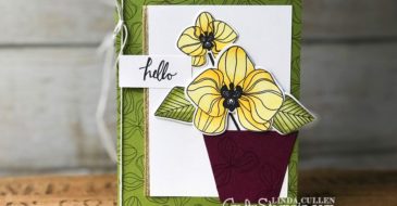 Climbing Orchid Daffodil Delight Stampin Blends| Stampin Up Demonstrator Linda Cullen | Crafty Stampin’ | Purchase your Stampin’ Up Supplies | Climbing Orchid Stamp Set | Orchid Builder Framelits | Stampin Blends Markers