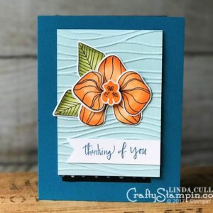 Pumpkin Pie Climbing Orchid with Stampin Blends| Stampin Up Demonstrator Linda Cullen | Crafty Stampin’ | Purchase your Stampin’ Up Supplies | Climbing Orchid Stamp Set | Orchid Builder Framelits | Stampin Blends Markers