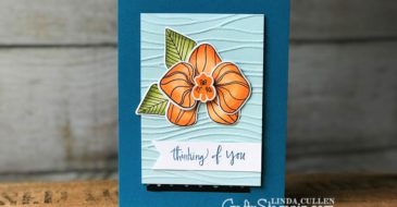 Pumpkin Pie Climbing Orchid with Stampin Blends| Stampin Up Demonstrator Linda Cullen | Crafty Stampin’ | Purchase your Stampin’ Up Supplies | Climbing Orchid Stamp Set | Orchid Builder Framelits | Stampin Blends Markers
