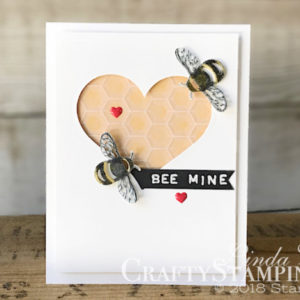 Coffee & Crafts Class: Dragonfly Dreams Bee Mine | Stampin Up Demonstrator Linda Cullen | Crafty Stampin’ | Purchase your Stampin’ Up Supplies | Dragonfly Dreams Stamp Set | Labeler Alphabet Stamp Sets | Detailed Dragonfly Thinlits | Sweet & Sassy Framelits | Stampin Write Markers