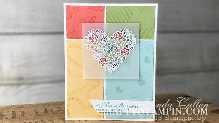 Heart Happiness Stained Glass | Stampin Up Demonstrator Linda Cullen | Crafty Stampin’ | Purchase your Stampin’ Up Supplies | Heart Happiness Stamp Set | Bookcase Builder Stamp Sets | Stitched Shapes Framelits | Stampin Write Markers
