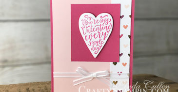 Sure Do Love You Melon Mambo | Stampin Up Demonstrator Linda Cullen | Crafty Stampin’ | Purchase your Stampin’ Up Supplies | Sure Do Love You Stamp Set | Lots to Love Box Framelits | Painted with Love Specialty Designer Series Paper