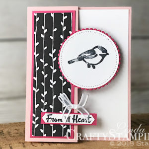 Petal Palette Z-Fold | Spring Sampler | Stampin Up Demonstrator Linda Cullen | Crafty Stampin’ | Purchase your Stampin’ Up Supplies | Petal Palette Stamp Set | Petals & More Thinlits | Petal Passion Designer Series Paper | Classic Label Punch | Stampin Blends