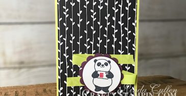 Party Pandas Petal Passion | Stampin Up Demonstrator Linda Cullen | Crafty Stampin’ | Purchase your Stampin’ Up Supplies | Party Pandas Stamp Set | Layering Circles Framelits Dies | Petal Passion Designer Series Paper | Lemon Lime Twist 1/2 Finely Woven Ribbon