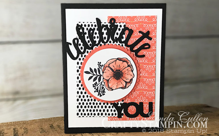 Amazing You - Goodbye to Sale-a-bration | Spring Sampler | Stampin Up Demonstrator Linda Cullen | Crafty Stampin’ | Purchase your Stampin’ Up Supplies | Amazing You Stamp Set | Celebrate You Thinlits | Bubble & Fizz Designer Series Paper |