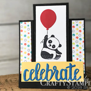 Party Panda - Goodbye to Sale-a-bration | Spring Sampler | Stampin Up Demonstrator Linda Cullen | Crafty Stampin’ | Purchase your Stampin’ Up Supplies | Party Pandas Stamp Set | Celebrate You Thinlits | Balloon Bouquet Punch |