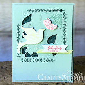 Coffee & Crafts Class: Serene Garden New Catalog CASE | Stampin Up Demonstrator Linda Cullen | Crafty Stampin’ | Purchase your Stampin’ Up Supplies | Serene Garden Stamp Set | Itty Bitty Greetings Stamp Set | Garden Scene Framelits Dies | Big Shot Embossing Mats | Lemon Lime Twist 1/4 Ombre Ribbon