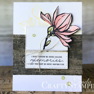 Coffee & Crafts Class: Remarkable You | Stampin Up Demonstrator Linda Cullen | Crafty Stampin’ | Purchase your Stampin’ Up Supplies | Remarkable You Stamp Set | Bookcase Builder Stamp Set | Stitched Shape Framelits | Glitter Enamel Dots