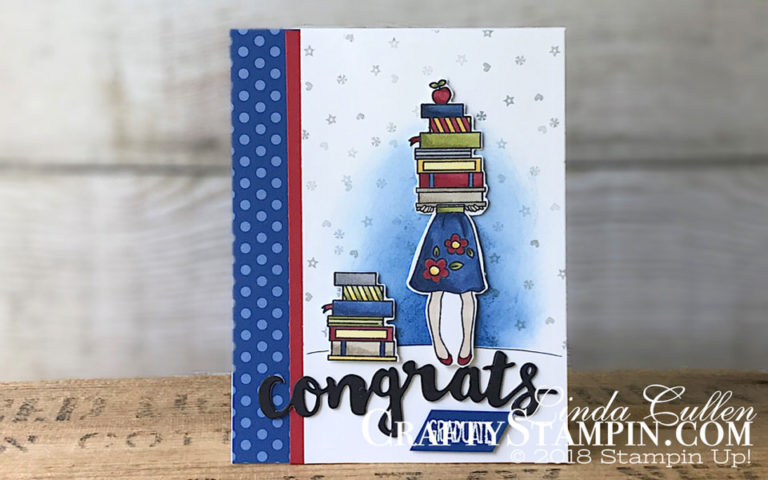 Hand Delivered Congrats Grad | Stampin Up Demonstrator Linda Cullen | Crafty Stampin’ | Purchase your Stampin’ Up Supplies | Hand Delivered Stamp Set | Sunshine Sayings stamp set | Sunshine Wishes Thinlits Dies | Birthday Backgrounds | Stampin Blends |