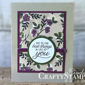 Very Vintage - Best Things | Stampin Up Demonstrator Linda Cullen | Crafty Stampin’ | Purchase your Stampin’ Up Supplies | Very Vintage Stamp Set | Layering Circle Framelits Dies | Share What You Love Specialty Designer Series Paper