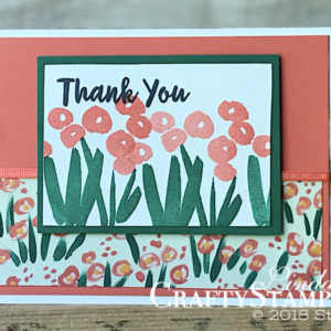 Abstract Impressions - Grapefruit Thank You | Stampin Up Demonstrator Linda Cullen | Crafty Stampin’ | Purchase your Stampin’ Up Supplies | Abstract Impressions Stamp Set | Garden Impressions Designer Series Paper