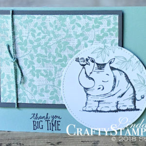 Animal Outing Big Time | Stampin Up Demonstrator Linda Cullen | Crafty Stampin’ | Purchase your Stampin’ Up Supplies | Animal Outing Stamp Set | Nature’s Poem Designer Series Paper | Stitched Shapes Framelits