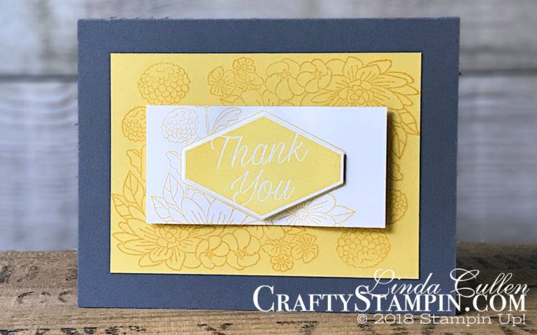 Accented Bloom - Daffodil Delight | Stampin Up Demonstrator Linda Cullen | Crafty Stampin’ | Purchase your Stampin’ Up Supplies | Accented Bloom Stamp Set | Tailored Tag Punch | Stamparatus