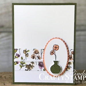 Varied Vases - Single Flower | Stampin Up Demonstrator Linda Cullen | Crafty Stampin’ | Purchase your Stampin’ Up Supplies | Varied Vases Stamp Set | Share What You Love Specialty Designer Series Paper | Vases Builder Punch