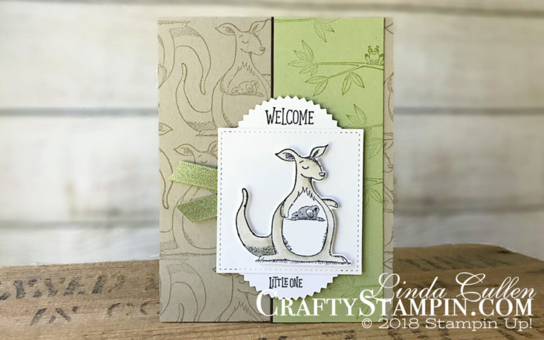 Coffee & Crafts Class: Animal Outing - Little One | Stampin Up Demonstrator Linda Cullen | Crafty Stampin’ | Purchase your Stampin’ Up Supplies | Animal Outing Stamp Set | Animal Friends Framelits | Stitched Shape Framelits | Stampin Blends | Starburst Punch