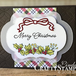 Coffee & Crafts Class: Blended Seasons Christmas | Stampin Up Demonstrator Linda Cullen | Crafty Stampin’ | Purchase your Stampin’ Up Supplies | Blended Seasons Stamp Set | Under the Mistletoe Designer Series Paper | Stitched Seasons Framelits | Vellum Cardstock | Stampin Blends