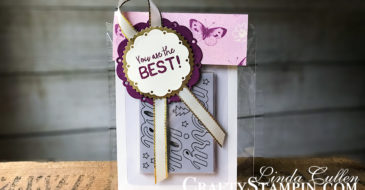 Picked For You - You are the best | Stampin Up Demonstrator Linda Cullen | Crafty Stampin’ | Purchase your Stampin’ Up Supplies | Picked For You Stamp Set | Tea Room Specialty Designer Series Paper | Gold Foil Sheets | Spot of Tea Framelits Dies | Starburst Punch | Gold 3/8 Metallic Ribbon