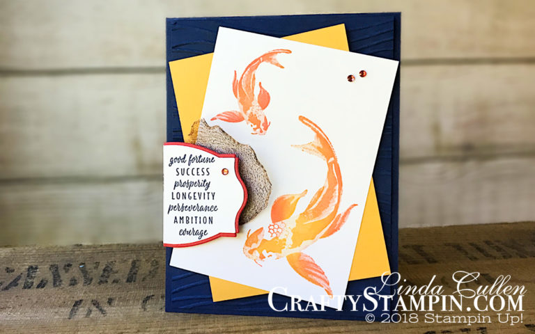 Coffee & Crafts Class: All Good Things | Stampin Up Demonstrator Linda Cullen | Crafty Stampin’ | Purchase your Stampin’ Up Supplies | All Good Things Stamp Set | Foliage Frame Framelits Dies | Seaside Textured Impressions Embossing Folder | Rhinestone Basic | 1/4 Copper Trim