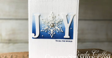 Snowflake Showcase - New Beginnings | Stampin Up Demonstrator Linda Cullen | Crafty Stampin’ | Purchase your Stampin’ Up Supplies | Snow is Glistening stamp set | Snowfall Thinlits | Large Letters Framelit | Subtle Embossing Folder