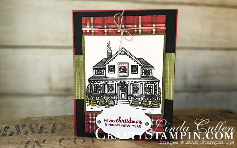 I'll Be Home Christmas | Stampin Up Demonstrator Linda Cullen | Crafty Stampin’ | Purchase your Stampin’ Up Supplies | I’ll Be Home | Festive Farmhouse Designer Series Paper | Pretty Label Punch |