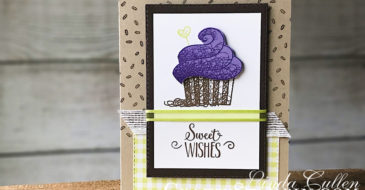 Hello Cupcake - Sweet | Stampin Up Demonstrator Linda Cullen | Crafty Stampin’ | Purchase your Stampin’ Up Supplies | Hello Cupcake Stamp Set | Gingham Gala Designer Series Paper | Rectangle Stitched Framelitls | Whisper White 5/8 Flax Ribbon