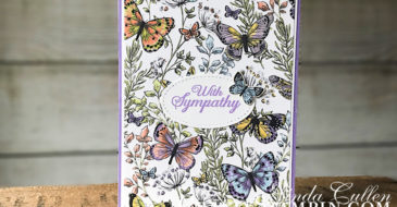 Botanical Butterfly Sympathy | Stampin Up Demonstrator Linda Cullen | Crafty Stampin’ | Purchase your Stampin’ Up Supplies | Lasting Lily Stamp Set | Butterfly Duet Punch | Botanical Butterfly Designer Series Paper